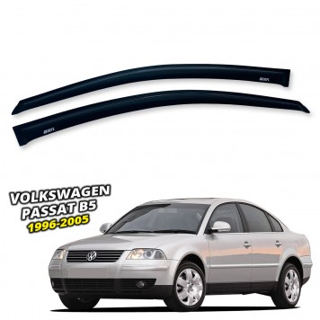 Дефлекторы окон Volkswagen Passat B5 1996-2005 Sedan перед  накладные (DEFL) Q2